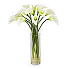 Alternate image 0 for Nearly Natural Mini Silk Calla Lily Flower Arrangement in Cream with Vase