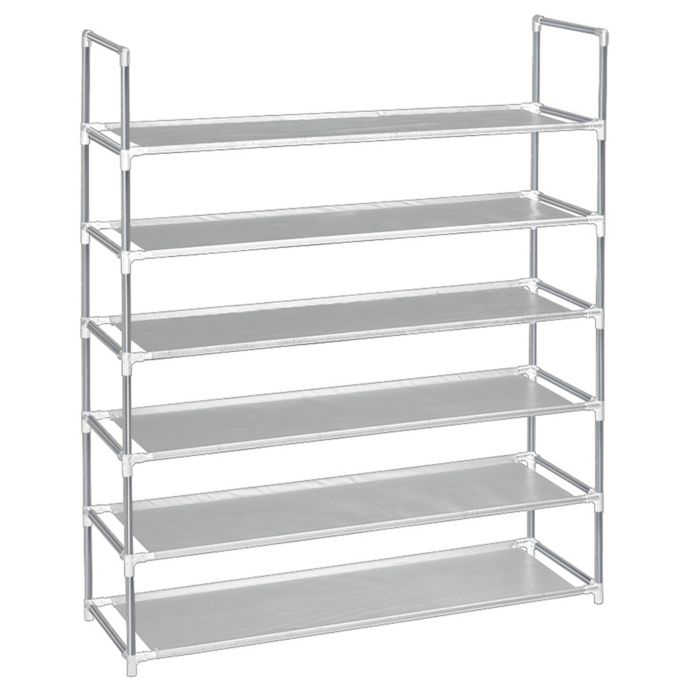 SALT™ 6Tier Fabric Shoe Rack in Grey Bed Bath and Beyond Canada