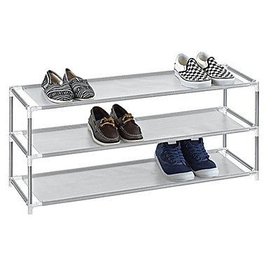 SALT&trade; 6-Tier Fabric Shoe Rack in Grey. View a larger version of this product image.