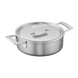 Demeyere Industry 4 qt. Stainless Steel Covered Deep Saute Pan