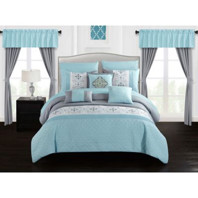 Chic Home Sona Comforter Set Bed Bath, King Size Bedding Sets With Matching Curtains