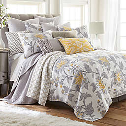 Levtex Home Robin Reversible King Quilt Set in Grey/White