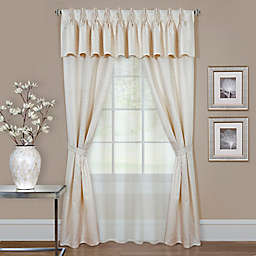 Claire 63-Inch Rod Pocket Window Curtain Panels in Ivory (Set of 6)