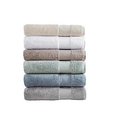 Madison Park 6-Piece Signature Turkish Cotton Bath Towel Set in White. View a larger version of this product image.