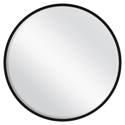26 Inch Round Metal Wall Mirror In, Round Black Mirrors For Walls