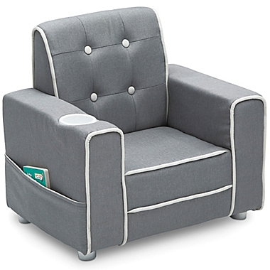 Delta Children&reg; Chelsea Kids Upholstered Chair in Soft Grey. View a larger version of this product image.