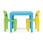 Alternate image 1 for Humble Crew Playtime 3-Piece Plastic Table & Chairs Set in Aqua