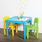 Alternate image 2 for Humble Crew Playtime 3-Piece Plastic Table & Chairs Set in Aqua