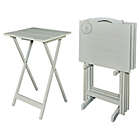 Alternate image 5 for Compass 5-Piece Tray Table Set in Light Grey
