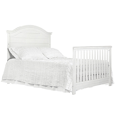 evolur&trade; Belmar 5-In-1 Convertible Curved Top Crib in Weathered White. View a larger version of this product image.