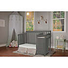 Alternate image 3 for Dream On Me Jayden 4-in-1 Mini Convertible Crib and Changer in Steel Grey