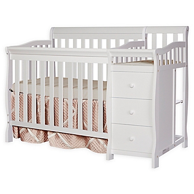Dream On Me Jayden 4-in-1 Mini Convertible Crib and Changer in White. View a larger version of this product image.