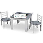 Alternate image 4 for Delta Children&reg; Chelsea 3-Piece Table and Chairs Set with Storage in Grey/White