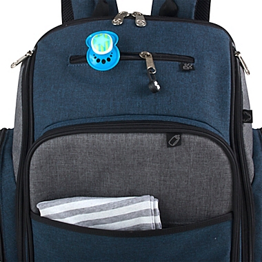 Fisher Price&reg; Kaden Super Cooler Backpack Diaper Bag in Blue. View a larger version of this product image.