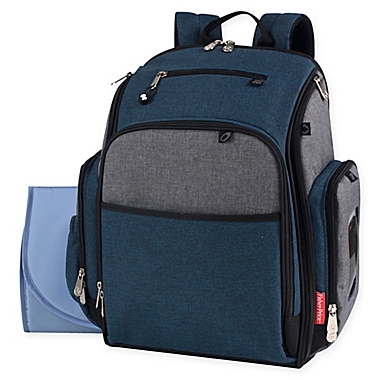 Fisher Price&reg; Kaden Super Cooler Backpack Diaper Bag in Blue. View a larger version of this product image.