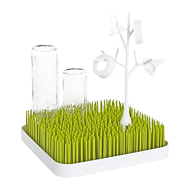 Boon Twig Grass and Lawn Countertop Drying Rack Accessory in White. View a larger version of this product image.