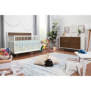 Babyletto Palma Nursery Furniture Collection in White/Walnut. View a larger version of this product image.