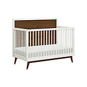 Babyletto Palma 4-in-1 Convertible Crib in White/Walnut
