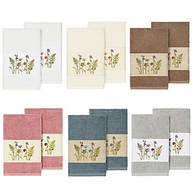 Linum Home Textiles Serenity Wildflower Hand Towels (Set of 2). View a larger version of this product image.