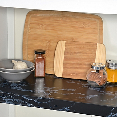 Con-Tact&reg; Self-Adhesive Creative Covering&trade; Shelf Liner in Black Marble. View a larger version of this product image.