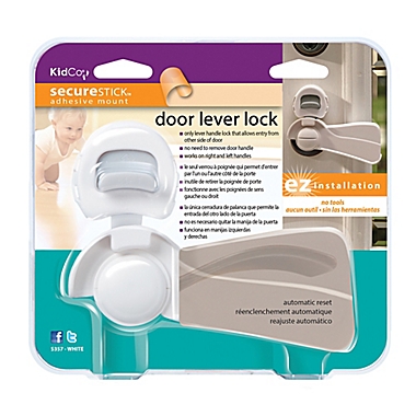 KidCo&reg; Door Lever Lock in White. View a larger version of this product image.