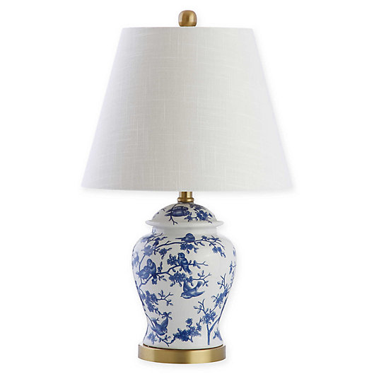 Penelope 22 Chinoiserie Led Table Lamp, Small Blue And White Chinoiserie Lamp