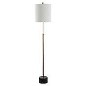 JONATHAN Y Crosby 66" Adjustable Metal LED Floor Lamp in Brass