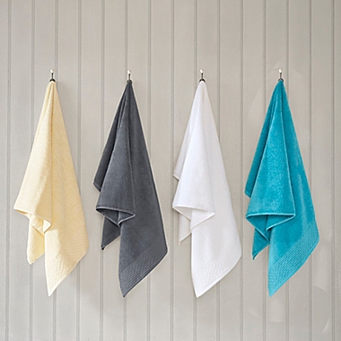 Madison Park Breeze 6-Piece Jacquard Bath Towel Set in Charcoal. View a larger version of this product image.