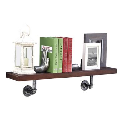 Three Tier Industrial Pipe Wall Shelf Details about   Danya B 