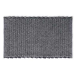 Madison Park Lasso 40" x 24" Chain Bath Rug in Charcoal