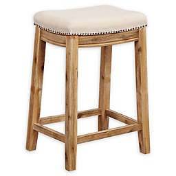 Linon Home Westwood 26-Inch Counter Stool in Acacia Brown