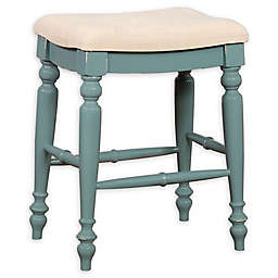 Linon Home Mendon 25-Inch Backless Counter Stool in Blue
