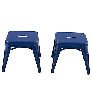 Acessentials&reg; Metal 12&quot; Chairs in Navy (Set of 2). View a larger version of this product image.