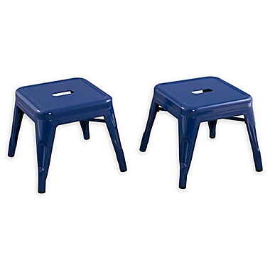 Acessentials&reg; Metal 12&quot; Chairs in Navy (Set of 2). View a larger version of this product image.