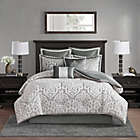 Alternate image 0 for Madison Park Odette Jacquard 8-Piece Reversible King Comforter Set in Silver
