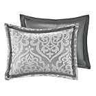 Alternate image 4 for Madison Park Odette Jacquard 8-Piece Reversible King Comforter Set in Silver
