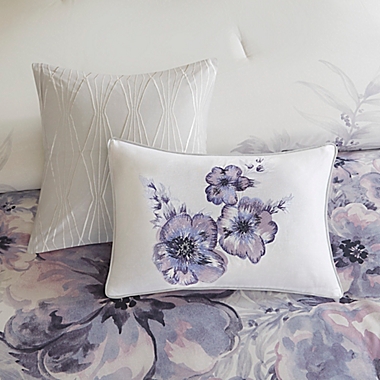 Madison Park Enza 7-Piece Queen Comforter Set in Purple. View a larger version of this product image.
