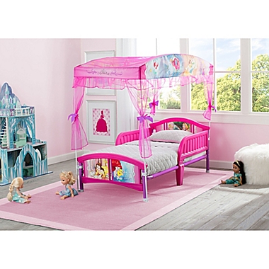 Delta Children&reg; Disney&reg; Princess Canopy Toddler Bed in Pink. View a larger version of this product image.