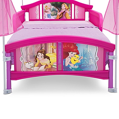 Disney Princess Toddler Plastic Canopy Bed Pink Bedroom Furniture for Children 