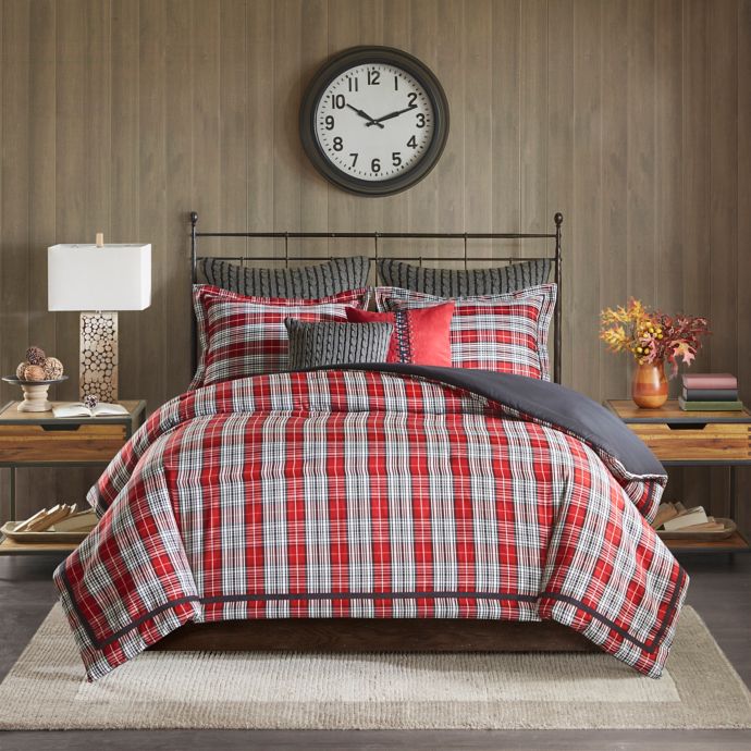 Woolrich Williamsport Comforter Set In Red Grey Bed Bath Beyond