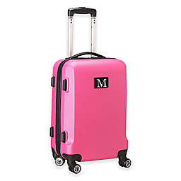 Denco Initial "M" 21-Inch Hardside Spinner Carry On Luggage in Pink