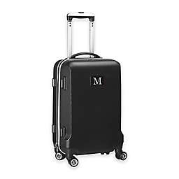 Denco Initial "M" 21-Inch Hardside Spinner Carry On Luggage in Black