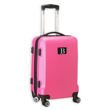 Denco Initial &quot;B&quot; 21-Inch Hardside Spinner Carry On Luggage in Pink. View a larger version of this product image.