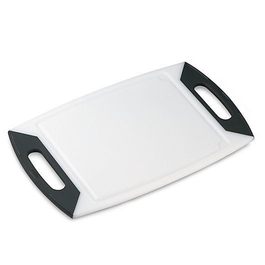 Alternate image 1 for Oneida® Colourgrip® Charcoal Handle 20-Inch Cutting Board in White