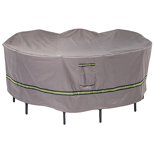 Alternate image 1 for Soteria Polyester Water-Resistant Round Table with Chairs Cover in Grey