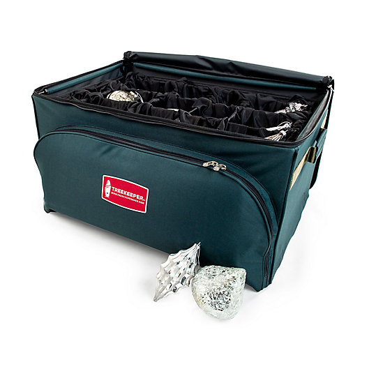 Alternate image 1 for TreeKeeper Adjustable Ornament Storage Box in Green