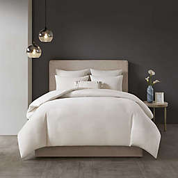 N Natori® Hanae 3-Piece Cotton Blend Yarn Dyed King/California King Comforter Set in White