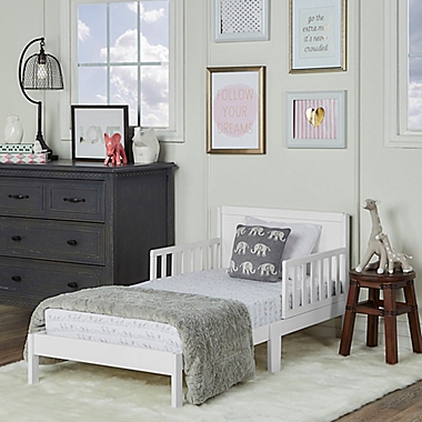 Dream On Me Brookside Toddler Bed in White. View a larger version of this product image.
