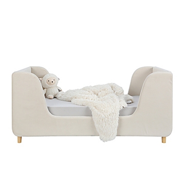Karla Dubois&reg; Bodhi Velvet Toddler Bed in Almond. View a larger version of this product image.