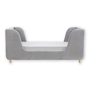 Karla Dubois&reg; Bodhi Velvet Toddler Bed in Pebble. View a larger version of this product image.
